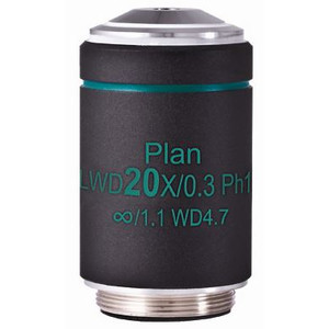 Motic objetivo WD PL Ph CCIS, plan, achro, phase, 20x/0.3 w.d. 4.7mm, Ph1 (AE2000)