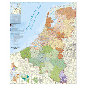 Stiefel Mapa regional Benelux mit Postleitzahlen (97x137)